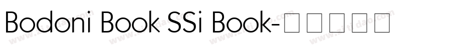 Bodoni Book SSi Book字体转换